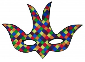 masque arlequin colombe